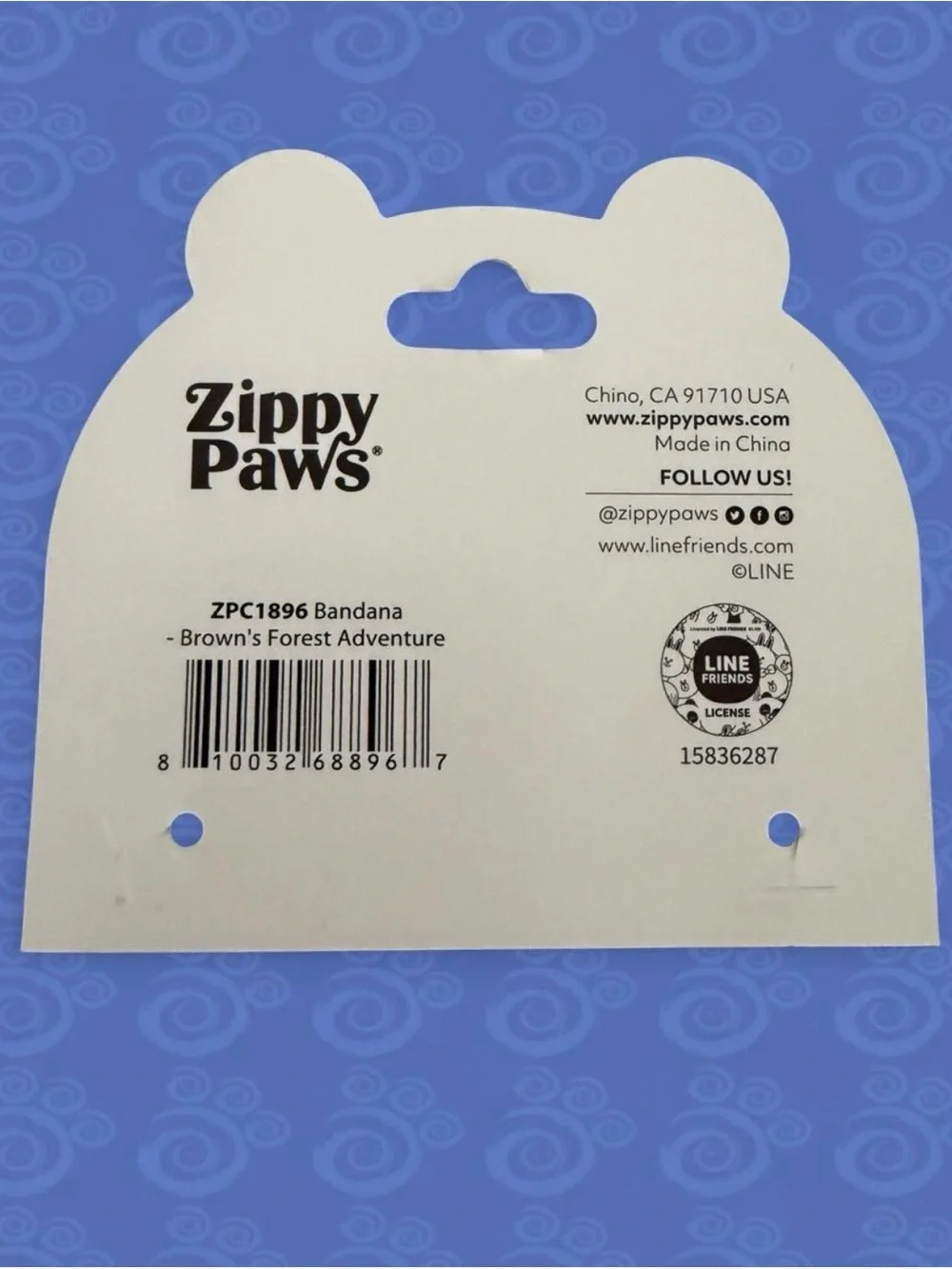 Zippy Paws Bandana for Dogs Line Friends Bear Brown's Forest Adventure #dogacces
